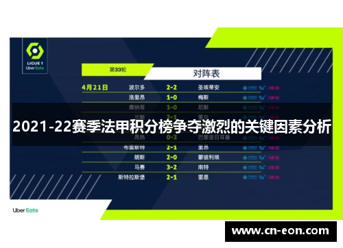2021-22赛季法甲积分榜争夺激烈的关键因素分析